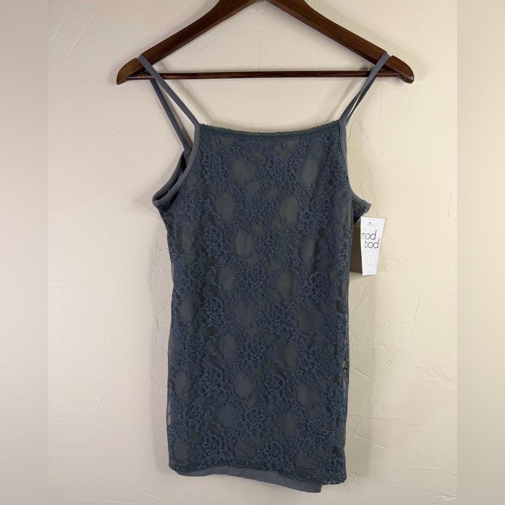 Charcoal Lace Tank Top - Women's